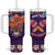 Personalised Mexico Day Of The Dead Tumbler With Handle Sugar Skull With Maracas Mexican Folk Pattern - Wonder Print Shop