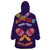 Personalised Mexico Day Of The Dead Wearable Blanket Hoodie Sugar Skull With Maracas Mexican Folk Pattern - Wonder Print Shop