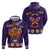Personalised Mexico Day Of The Dead Zip Hoodie Sugar Skull With Maracas Mexican Folk Pattern - Wonder Print Shop
