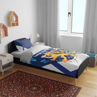 Personalised Finland Independence Day Bedding Set Lily Of The Valley Mix Holly Blue - Coat Of Arms Style - Wonder Print Shop