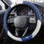 Finland Independence Day Steering Wheel Cover Lily Of The Valley Mix Holly Blue - Coat Of Arms Style - Wonder Print Shop