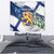 Personalised Finland Independence Day Tapestry Lily Of The Valley Mix Holly Blue - Coat Of Arms Style - Wonder Print Shop