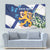 Personalised Finland Independence Day Tapestry Lily Of The Valley Mix Holly Blue - Coat Of Arms Style - Wonder Print Shop