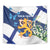 Personalised Finland Independence Day Tapestry Lily Of The Valley Mix Holly Blue - Coat Of Arms Style - Wonder Print Shop