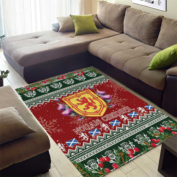 Scotland Christmas Area Rug The Royal Arms of Scotland With Thistle LT ...