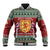 Scotland Christmas Baseball Jacket The Royal Arms of Scotland With Thistle - Wonder Print Shop