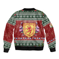 Scotland Christmas Bomber Jacket The Royal Arms of Scotland With Thistle - Wonder Print Shop