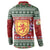 Scotland Christmas Button Sweatshirt The Royal Arms of Scotland With Thistle - Wonder Print Shop