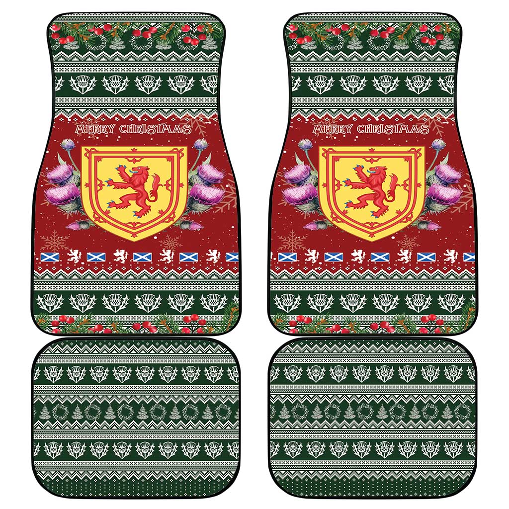 Scotland Christmas Car Mats The Royal Arms of Scotland With Thistle - Wonder Print Shop