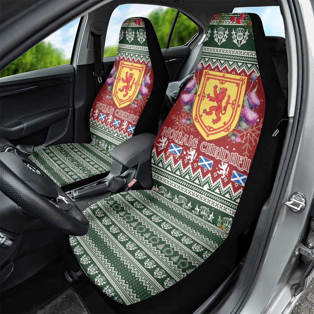 Scotland Christmas Car Seat Cover The Royal Arms of Scotland With Thistle - Wonder Print Shop