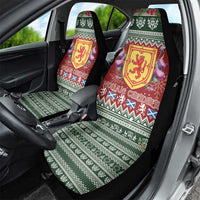 Scotland Christmas Car Seat Cover The Royal Arms of Scotland With Thistle - Wonder Print Shop