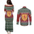 Scotland Christmas Couples Matching Puletasi and Long Sleeve Button Shirt The Royal Arms of Scotland With Thistle - Wonder Print Shop