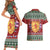 Scotland Christmas Couples Matching Short Sleeve Bodycon Dress and Hawaiian Shirt The Royal Arms of Scotland With Thistle - Wonder Print Shop