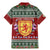 Scotland Christmas Family Matching Mermaid Dress and Hawaiian Shirt The Royal Arms of Scotland With Thistle - Wonder Print Shop