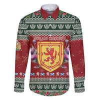 Scotland Christmas Family Matching Puletasi and Hawaiian Shirt The Royal Arms of Scotland With Thistle - Wonder Print Shop
