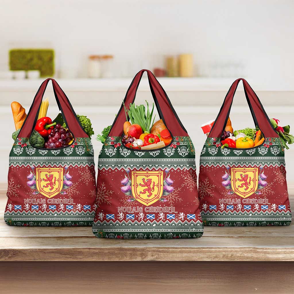 Scotland Christmas Grocery Bag The Royal Arms of Scotland With Thistle