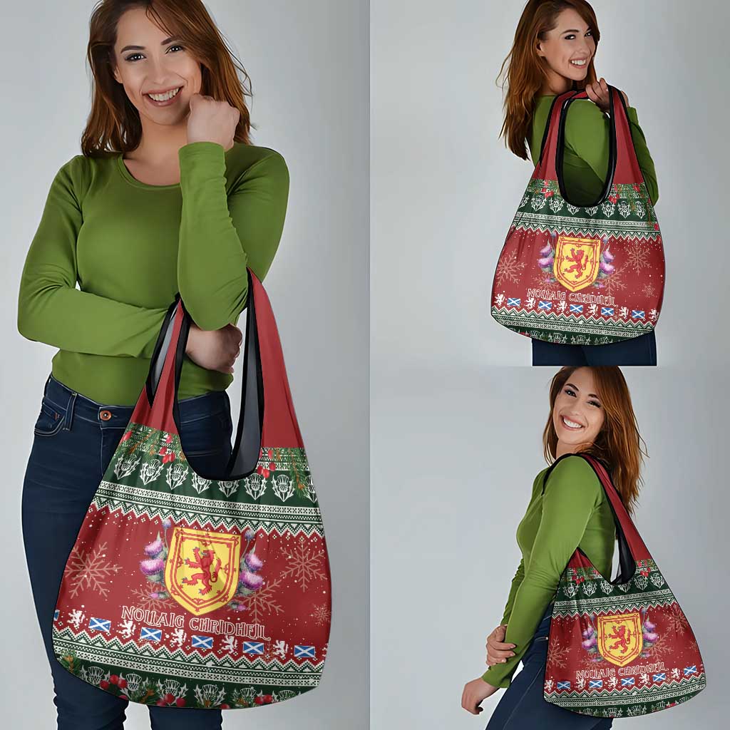 Scotland Christmas Grocery Bag The Royal Arms of Scotland With Thistle
