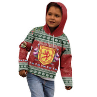 Scotland Christmas Kid Hoodie The Royal Arms of Scotland With Thistle - Wonder Print Shop
