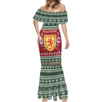 Scotland Christmas Mermaid Dress The Royal Arms of Scotland With Thistle - Wonder Print Shop