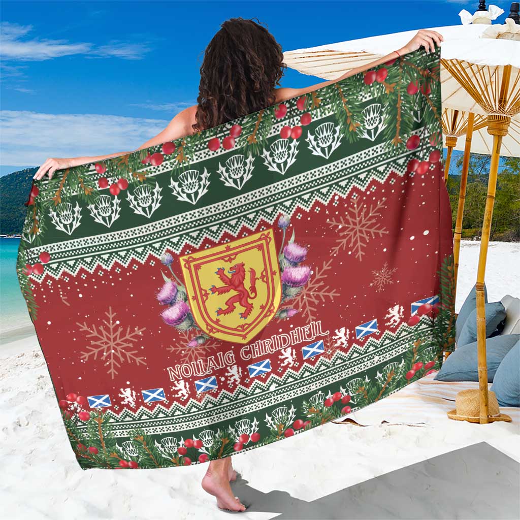 Scotland Christmas Sarong The Royal Arms of Scotland With Thistle - Wonder Print Shop