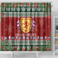 Scotland Christmas Shower Curtain The Royal Arms of Scotland With Thistle