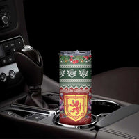 Scotland Christmas Skinny Tumbler The Royal Arms of Scotland With Thistle - Wonder Print Shop
