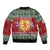 Scotland Christmas Sleeve Zip Bomber Jacket The Royal Arms of Scotland With Thistle - Wonder Print Shop
