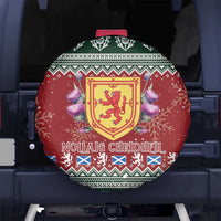 Scotland Christmas Spare Tire Cover The Royal Arms of Scotland With Thistle - Wonder Print Shop
