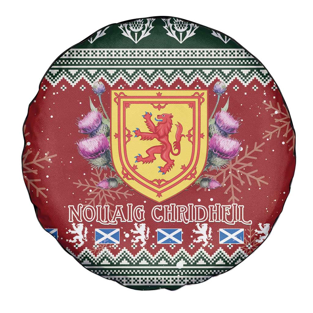 Scotland Christmas Spare Tire Cover The Royal Arms of Scotland With Thistle - Wonder Print Shop