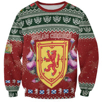 Scotland Christmas Sweatshirt The Royal Arms of Scotland With Thistle - Wonder Print Shop