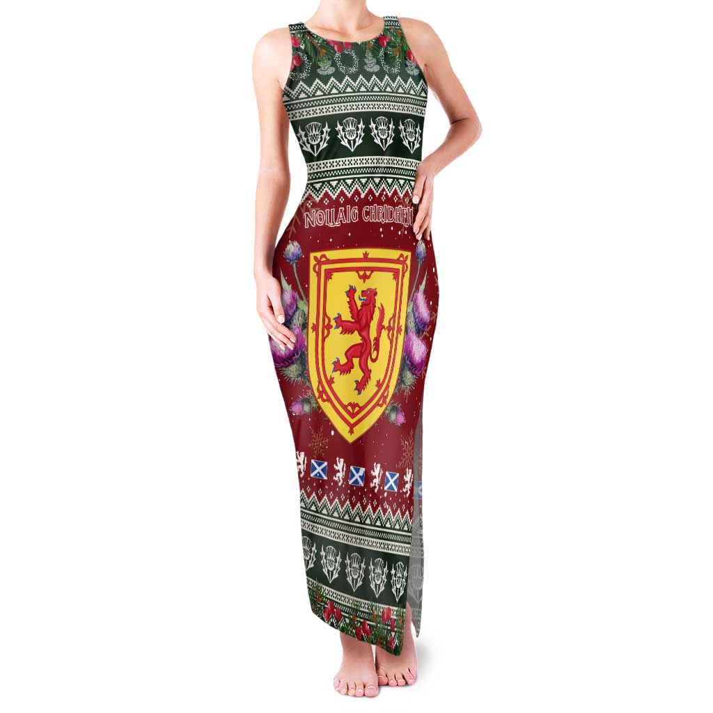 Scotland Christmas Tank Maxi Dress The Royal Arms of Scotland With Thistle - Wonder Print Shop