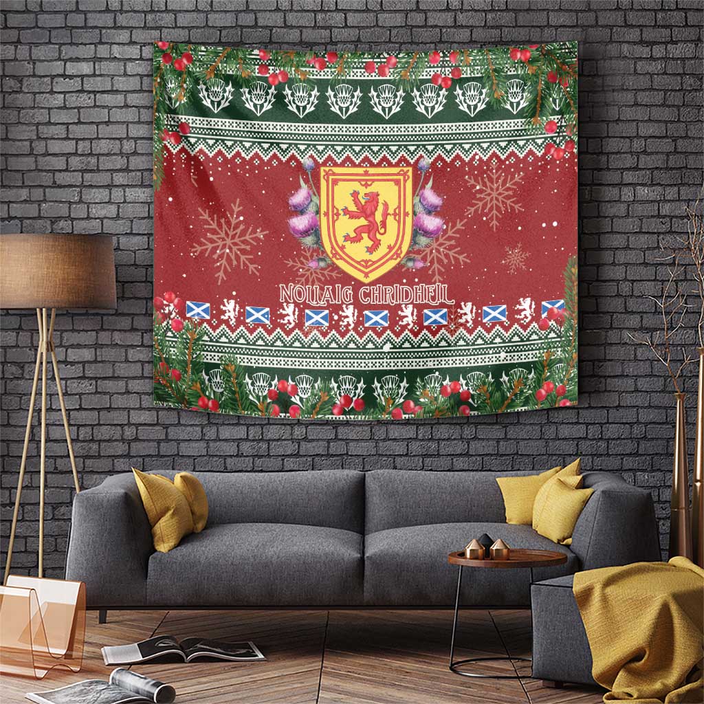 Scotland Christmas Tapestry The Royal Arms of Scotland With Thistle - Wonder Print Shop