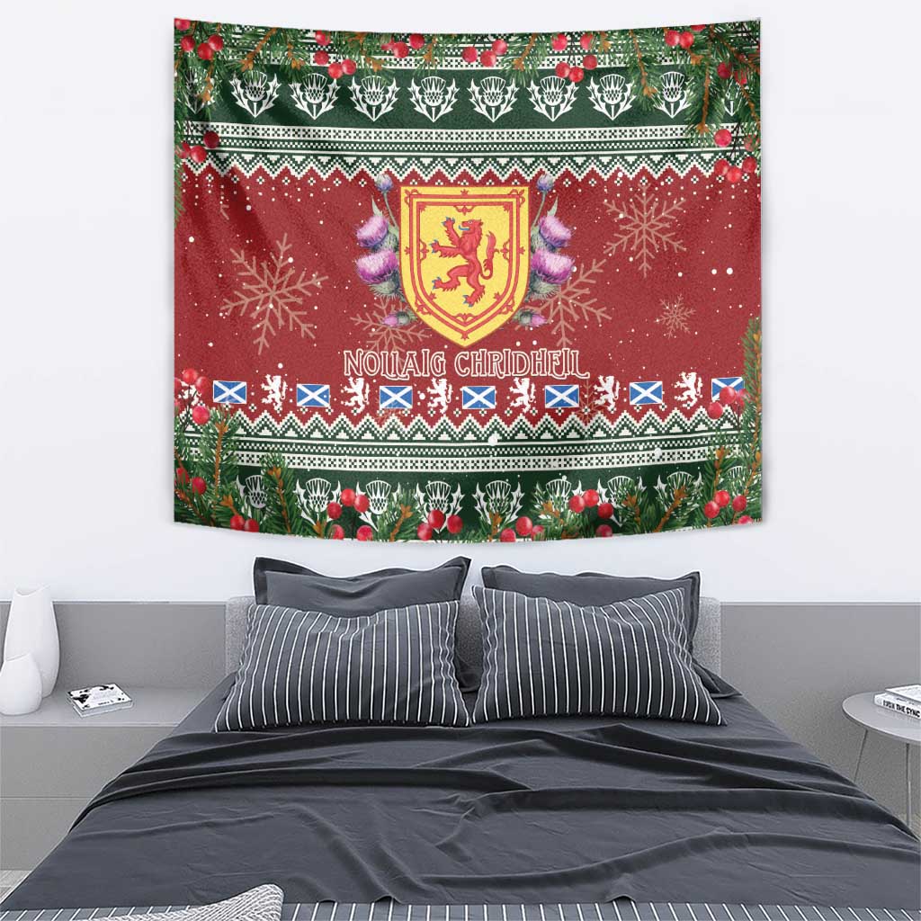 Scotland Christmas Tapestry The Royal Arms of Scotland With Thistle - Wonder Print Shop