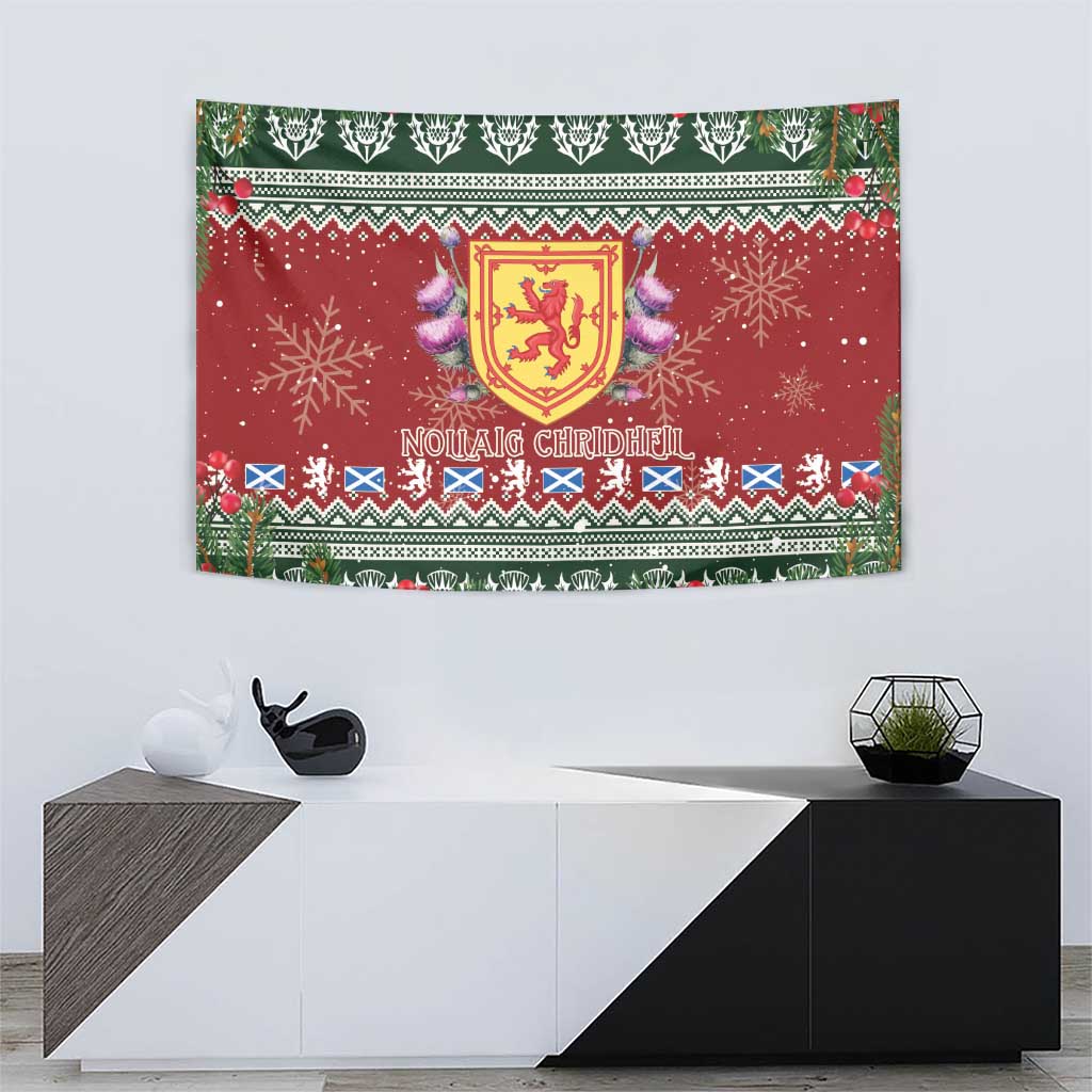 Scotland Christmas Tapestry The Royal Arms of Scotland With Thistle - Wonder Print Shop