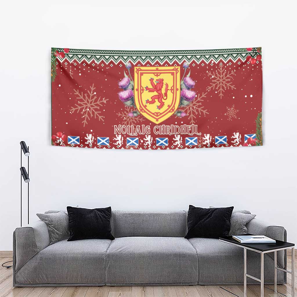 Scotland Christmas Tapestry The Royal Arms of Scotland With Thistle - Wonder Print Shop