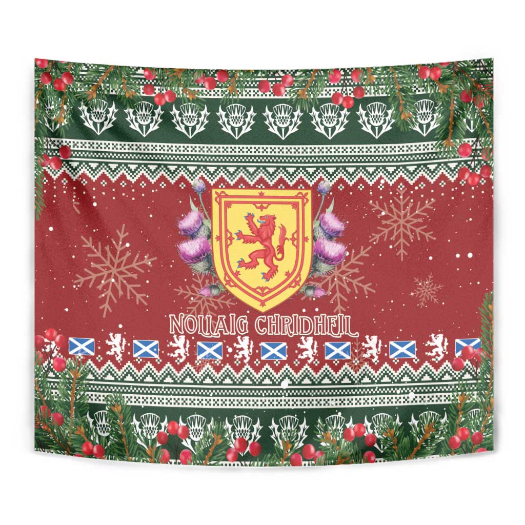 Scotland Christmas Tapestry The Royal Arms of Scotland With Thistle - Wonder Print Shop