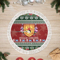 Scotland Christmas Tree Skirt The Royal Arms of Scotland With Thistle - Wonder Print Shop