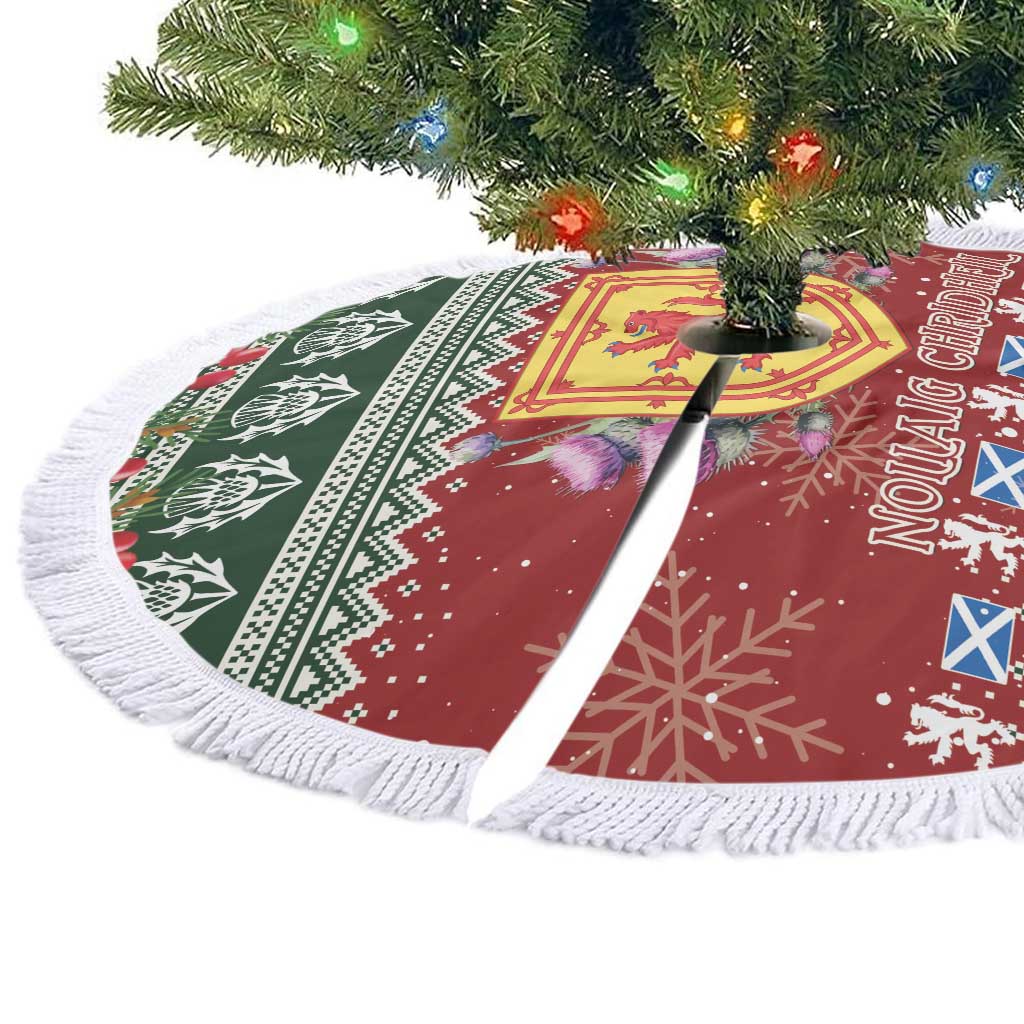 Scotland Christmas Tree Skirt The Royal Arms of Scotland With Thistle - Wonder Print Shop