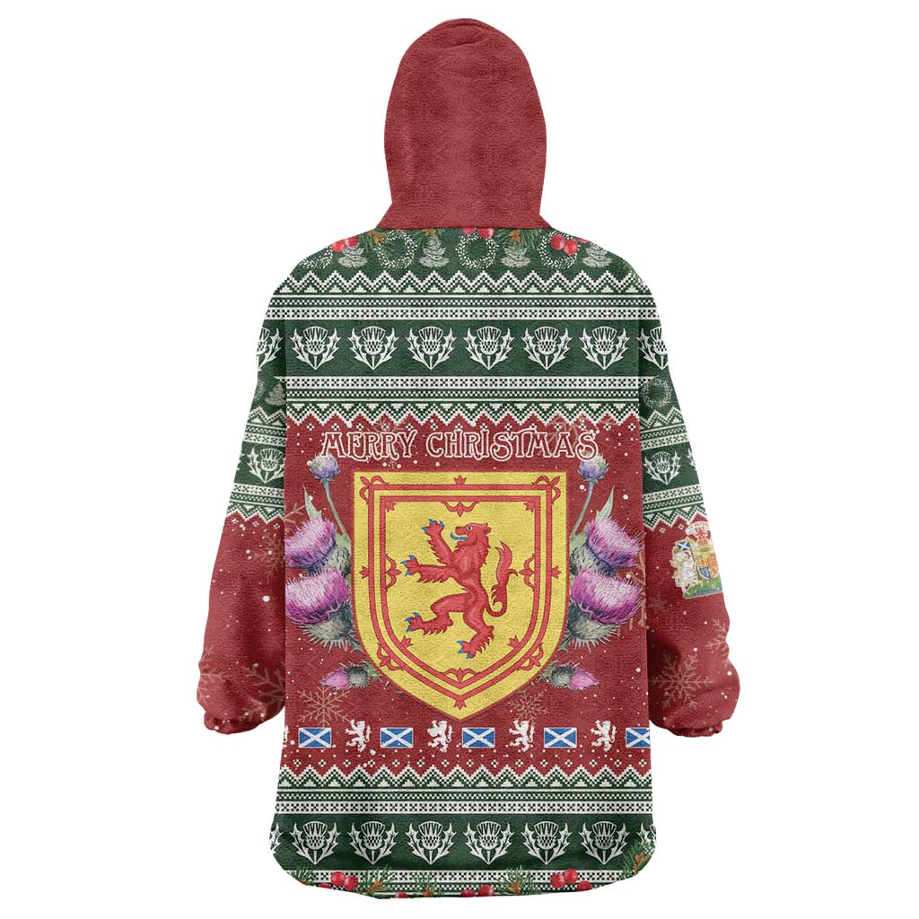 Scotland Christmas Wearable Blanket Hoodie The Royal Arms of Scotland With Thistle - Wonder Print Shop
