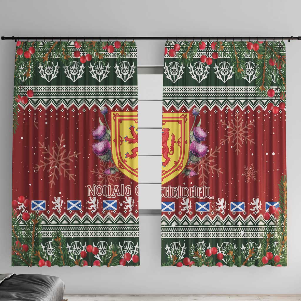 Scotland Christmas Window Curtain The Royal Arms of Scotland With Thistle - Wonder Print Shop