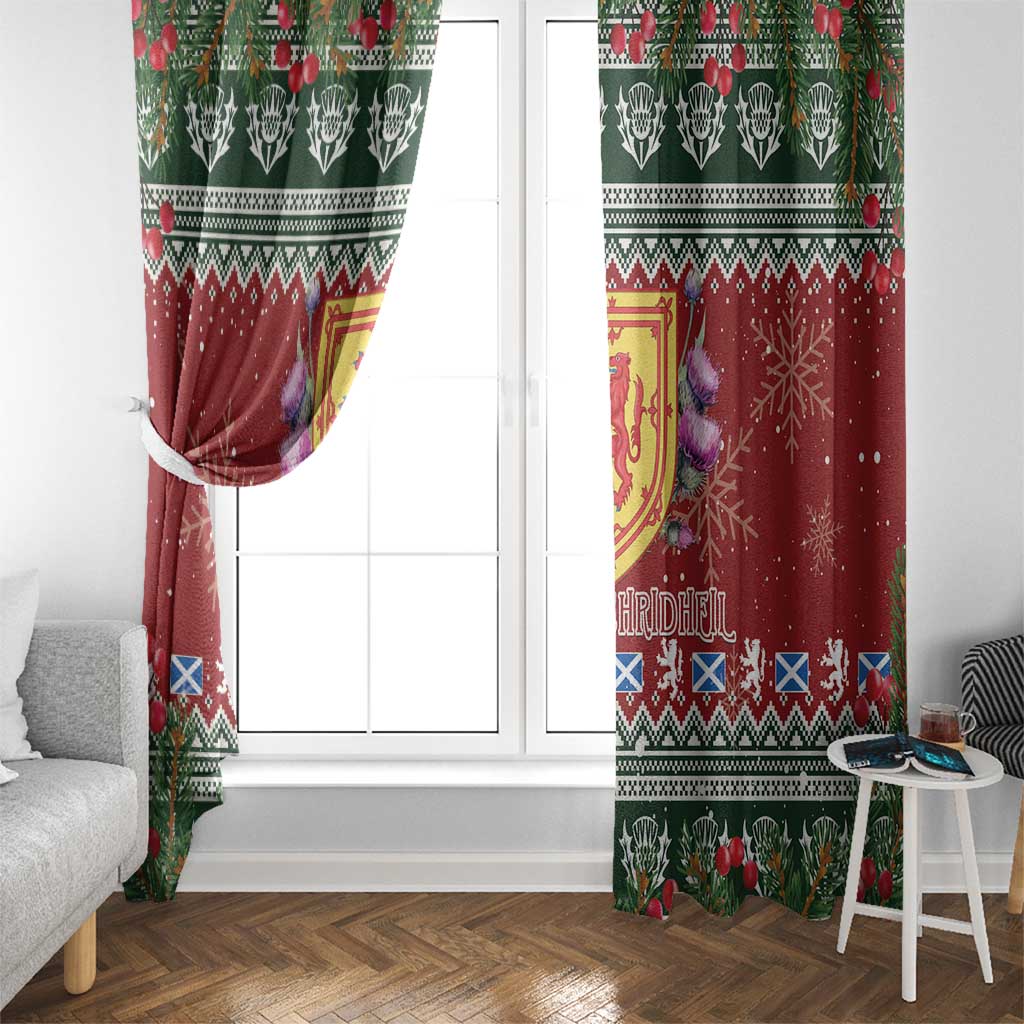 Scotland Christmas Window Curtain The Royal Arms of Scotland With Thistle - Wonder Print Shop