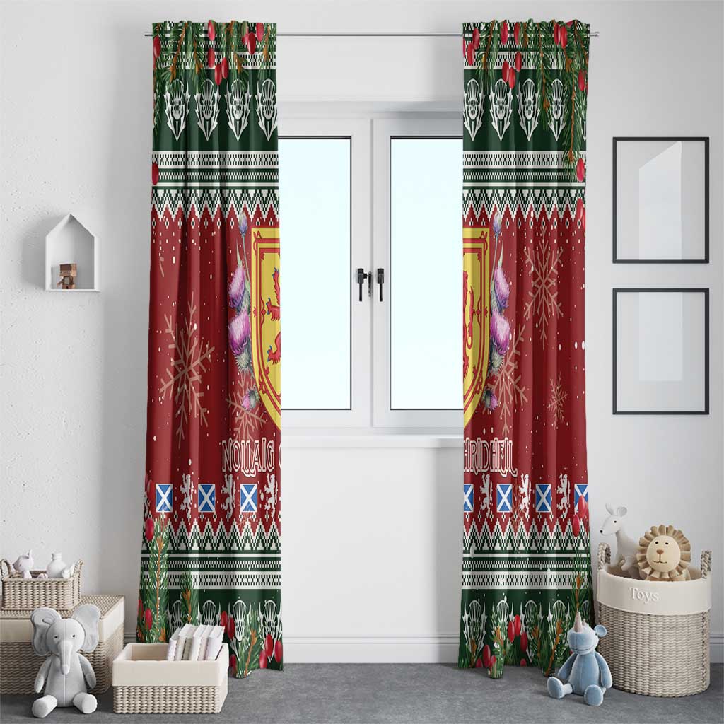 Scotland Christmas Window Curtain The Royal Arms of Scotland With Thistle - Wonder Print Shop