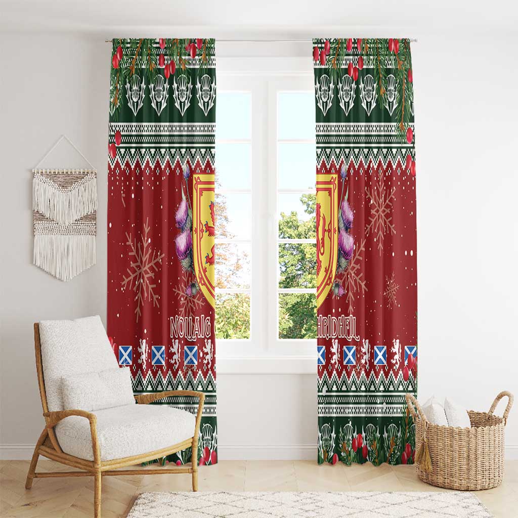 Scotland Christmas Window Curtain The Royal Arms of Scotland With Thistle - Wonder Print Shop