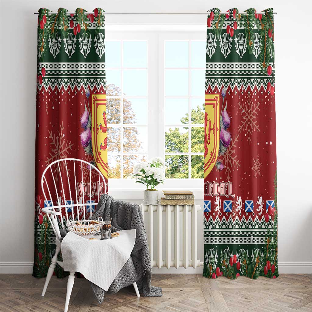 Scotland Christmas Window Curtain The Royal Arms of Scotland With Thistle - Wonder Print Shop