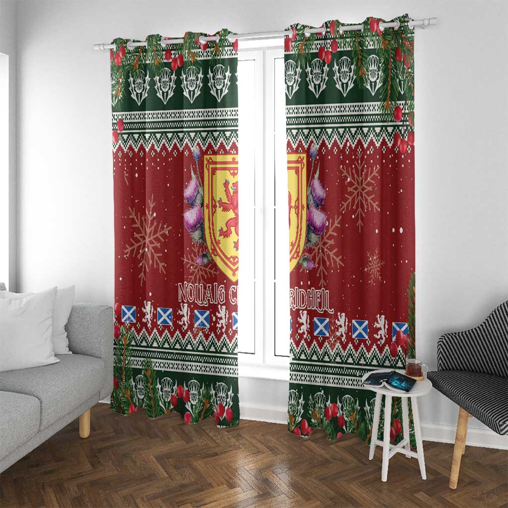 Scotland Christmas Window Curtain The Royal Arms of Scotland With Thistle - Wonder Print Shop