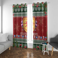 Scotland Christmas Window Curtain The Royal Arms of Scotland With Thistle - Wonder Print Shop