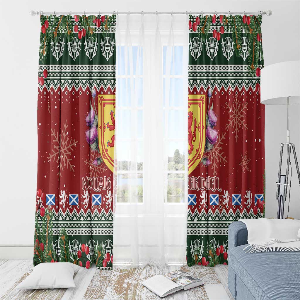 Scotland Christmas Window Curtain The Royal Arms of Scotland With Thistle - Wonder Print Shop
