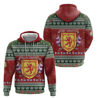 Scotland Christmas Zip Hoodie The Royal Arms of Scotland With Thistle - Wonder Print Shop