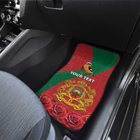 Personalised Morocco Proclamation Day Car Mats Moussier's Redstart With Coat Of Arms - Wonder Print Shop