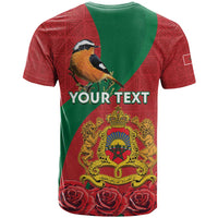 Personalised Morocco Proclamation Day T Shirt Moussier's Redstart With Coat Of Arms - Wonder Print Shop